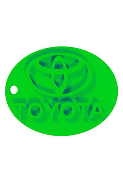 OEM Μπρελόκ, "TOYOTA", 40Χ50 χιλ. πράσινο