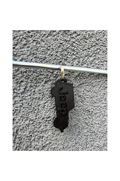 OEM Μπρελόκ, "JEEP", 22Χ 50 χιλ. μαύρο