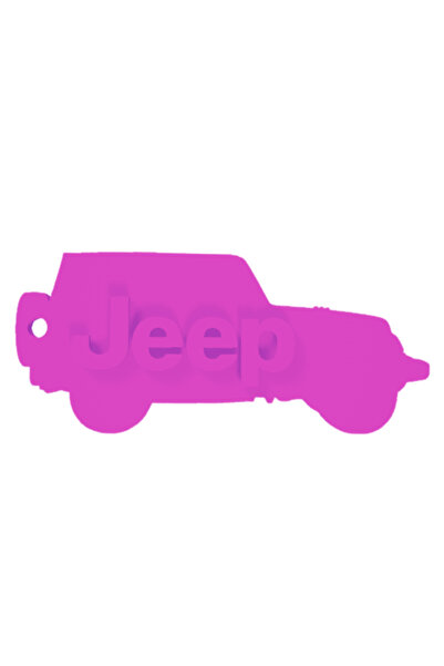 OEM Breloc chei, "JEEP", 22X 50 mm mov deschis