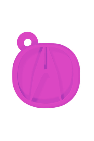 OEM Μπρελόκ,  "ACURA ", 41 X 36 χιλ., ανοιχτό μοβ