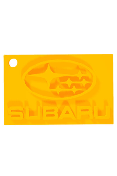 OEM Μπρελόκ, "SUBARU", 30Χ50 χιλ. κίτρινο