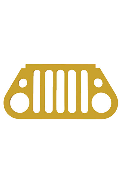 OEM Μπρελόκ, "JEEP", 30X 60 χιλ. χρυσό