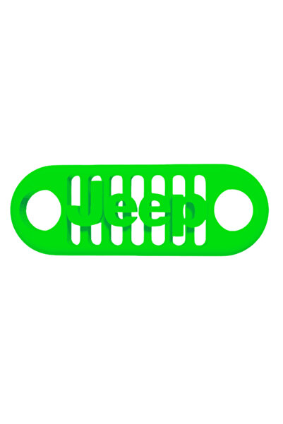 OEM Μπρελόκ,  "JEEP ", 23Χ 63 χιλ. πράσινο