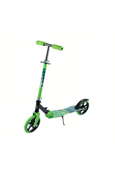 Bsr Children's scooter, 2 wheels, foldable, with brake+jack, steel, green, 10...