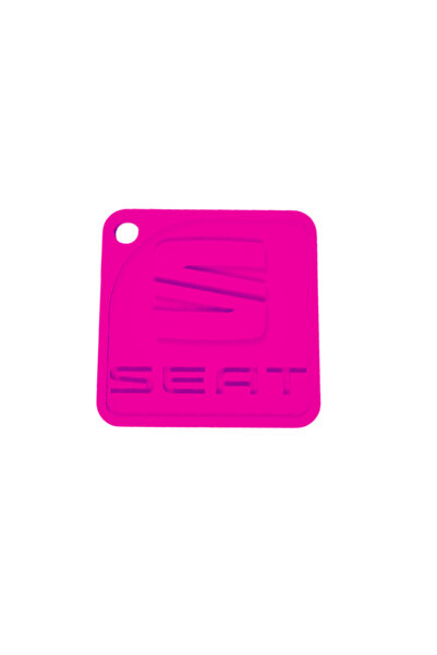 OEM Μπρελόκ, "SEAT", 50 X 50 χιλ. ανοιχτό μωβ