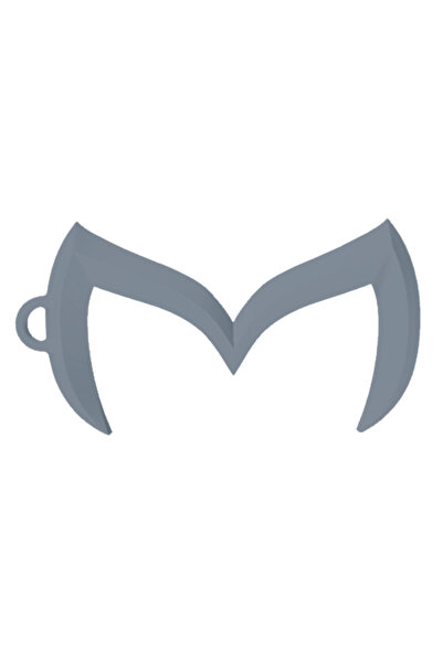 OEM Μπρελόκ, "MAZDA", 29Χ 55 χιλ. ασημί