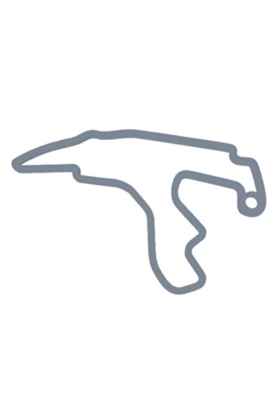 OEM Μπρελόκ, "FORMULA 1 SPA", 40Χ60 χιλ. ασημί