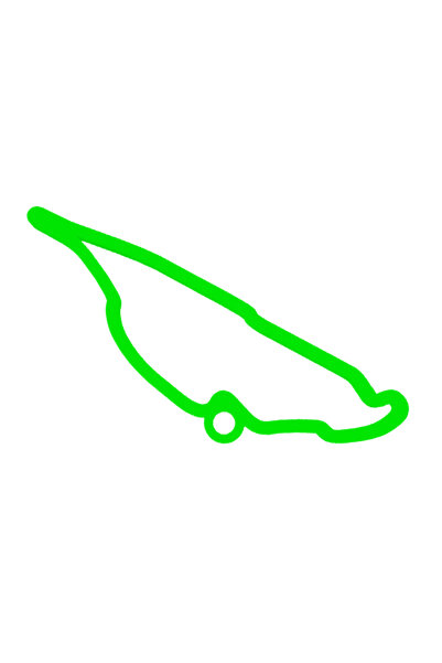 OEM Μπρελόκ,  "φόρμουλα 1 Μόντρεαλ ", 37x 60 χιλ. πράσινο