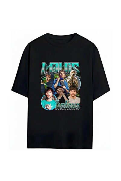 SVART WEAR Tricou unisex oversize Louis Tomlinson, 100% bumbac