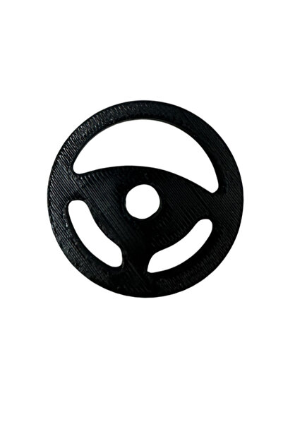 OEM Μπρελόκ,  "τιμόνι ", 40x40 χιλ. - μαύρο