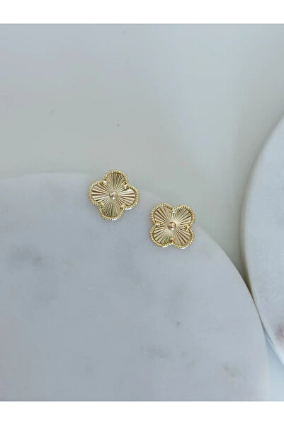 XUPING JEWELRY Van Cleef Model Yonca Figürlü Zarif Kadın Küpe – Işıltılı Şans...