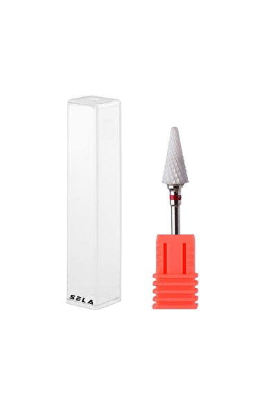 SELA Ceramic Nail Drill Bit Umbrella F, Red,