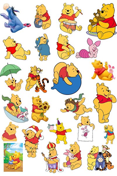 Sinek Kupası Tasarım Ayı Winnie The Pooh Sticker, Çıkartma, Etiket, Ajanda, G...