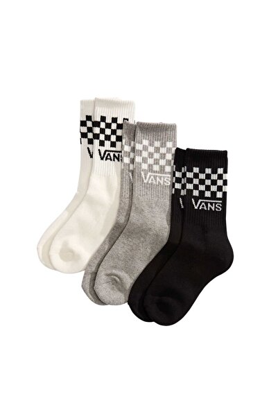 Vans ΚΑΛΤΣΕΣ CLASSIC CHECK K CREW ΣΕ ΣΚΑΡΟΠΛΑΝΟ ΜΑΥΡΟ/ΑΣΠΡΟ 27-30.5