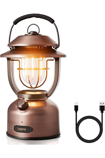 LEPRO Retro Classic LED Camping Lantern, High Lumens, Daylight White 2500K an...