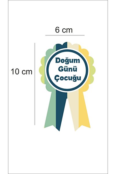 Sinek Kupası Tasarım Colorful Party Concept Birthday Boy Lapel Badge Thick Ca...