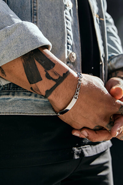 Bluem Stainless Steel Figaro Bar Bracelet - Imported Tarnish-Resistant Chain ...