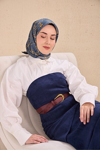 Silk Home Twill Silk Scarf 11509-16 Baroque Indigo