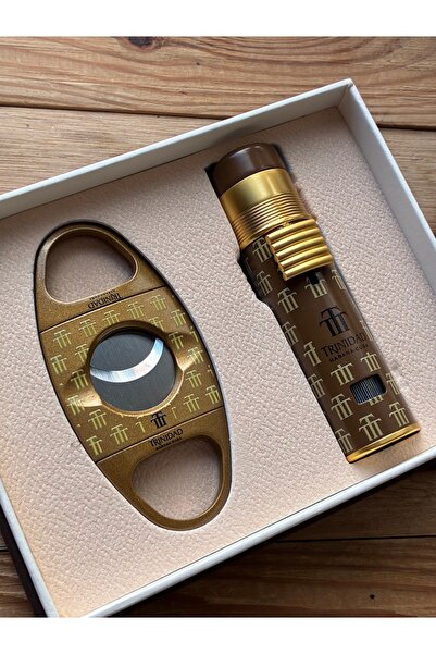 COHİBA Trinidad puro kesici ve çakmak set 3 pürmüz çakmak ayaklık özellikli k...