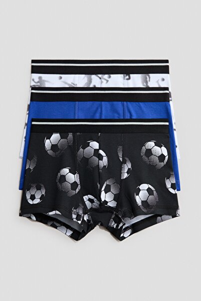 H&M 3'lü Pamuklu Boxer Şort