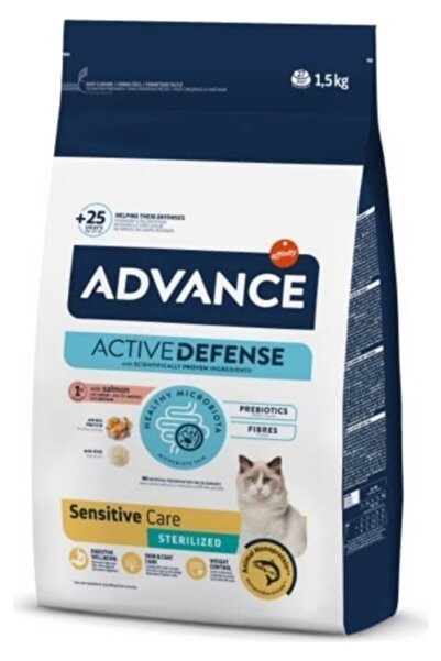 Advance Sensitive Somonlu Kısırlaştırılmış Kedi Maması 1,5kg Süper Premium Ka...