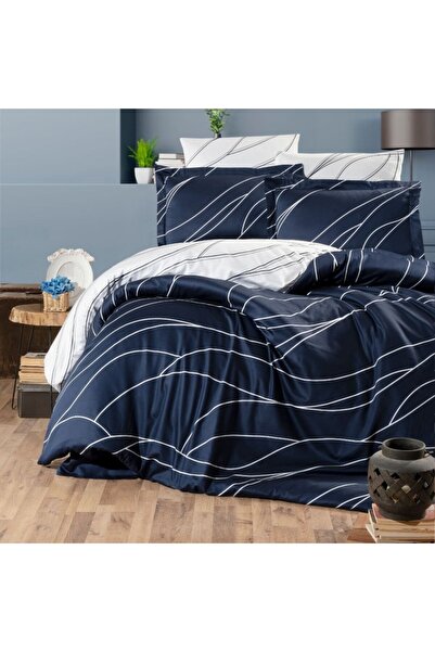 First Choice Luxury Cotton satin Duvet Cover Set 6 pieces, First Choice, Blue...