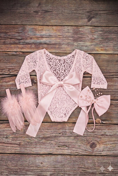 bba new trend 3-Piece Newborn Baby Bodysuit Baby Photography, Photo Shoot Lac...