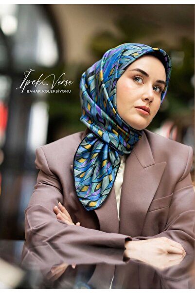 Silk Home Шовкова хустка Twill 11514-14 Сереніт Блакитно-фіолетовий