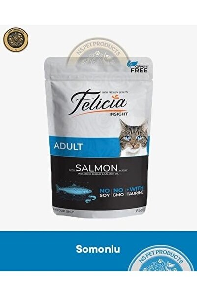 Felicia Pouch Somonlu Yetişkin Kedi Yaş Maması 85 gr