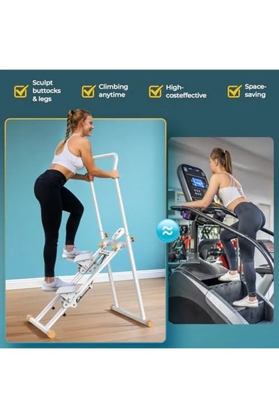 SMANIA Stepper pentru scări StepFIT™ cu ghidon (stepfit-stair-stepper-with-bar-white)
