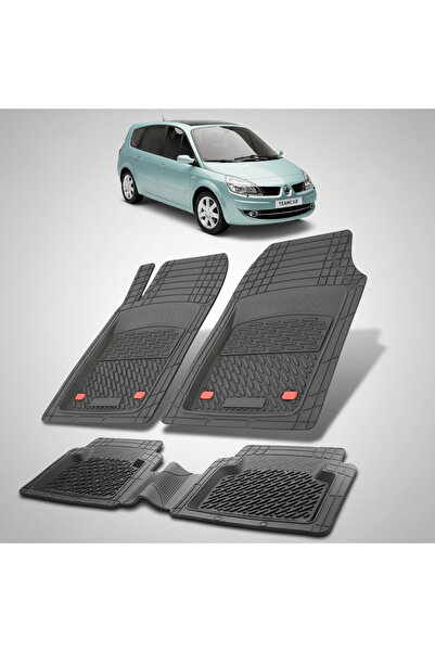 TEAMCAR Πατάκια δαπέδου για Renault Grand Scenic II 2 MPV (Μακρύ) Συμβατά 200...