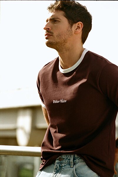 Pull & Bear Grafik ribanalı kısa kollu t-shirt