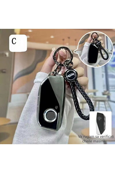 QGC New model car key cover, braided strap, total protection, 0225-1