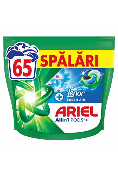Ariel Detergent de rufe capsule Allin1 PODS+ Touch of Lenor Fresh Air, 65 Spa...
