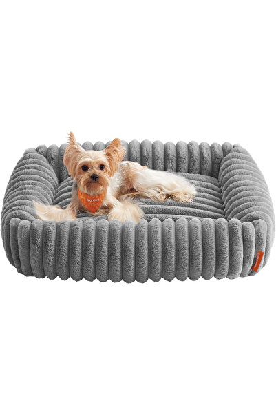 feandrea Pat pentru câini din pluș cu umplutură PP, margini ridicate, detașab...