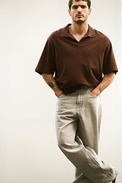 Pull & Bear Kısa kollu örgü polo