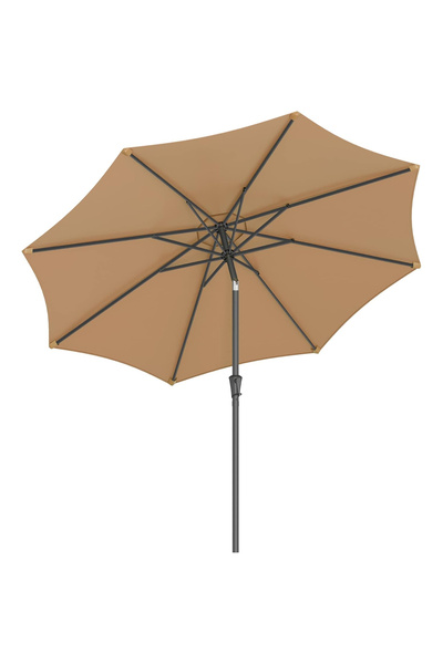 SONGMICS Garden Umbrella 300cm, Double Tilt 30°, Polyester UPF 50+, Metal Fra...