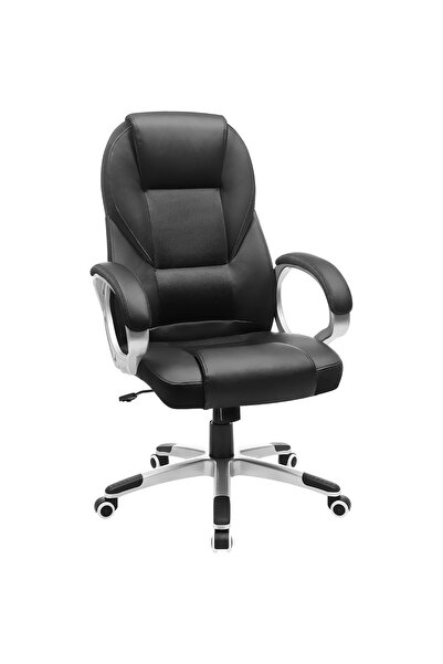 SONGMICS Ergonomic Office Chair, Height Adjustable, 360°, Synthetic Leather U...