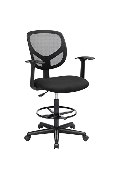 SONGMICS High Plastic Office Chair, Swivel, Height Adjustable 55-75cm, 64x64x...