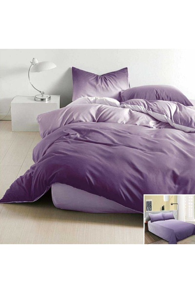 OEM Lenjerie de pat, 2 persoane, bumbac satinat, 4 piese, cu imprimeu, LSN4655