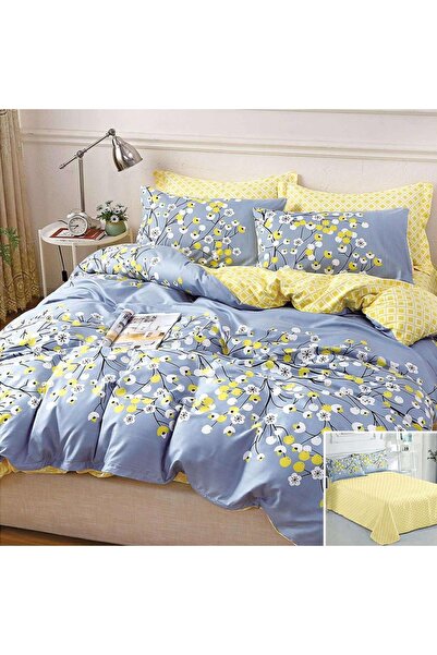 OEM Bed linen, 2 people, satin cotton, 4 pieces, with print, LSN4437
