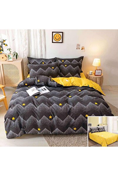 OEM Bed linen, 2 people, satin cotton, 4 pieces, with print, LSN4668