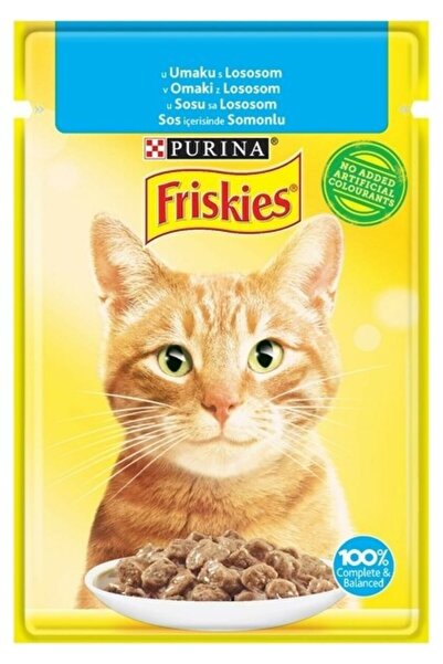 Friskies Somonlu Kedi Yaş Maması 85 gr Kısırlaştırılmış Kediler İçin Tam Besl...