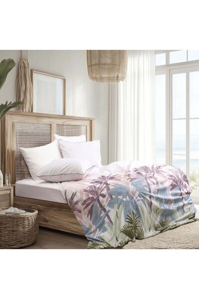 Bahar Tekstil 100% βαμβακερά κλινοσκεπάσματα ranforce με τροπικό σχέδιο, Baha...