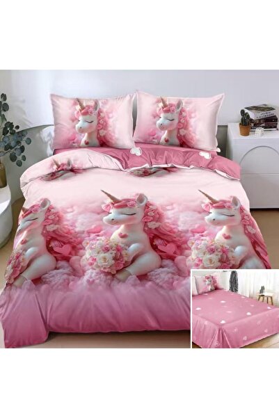 OEM Bed linen, 2 people, satin cotton, 4 pieces, with print, LSN4730