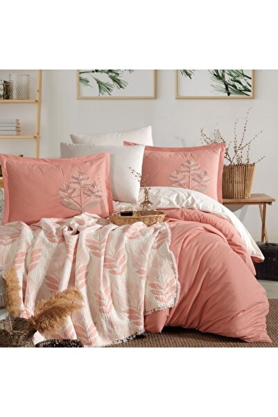 Clasy 7-piece muslin bed linen set with duvet cover, Home Loreva V3