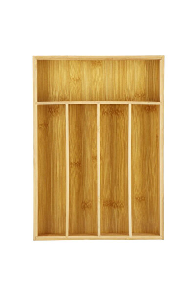 SERSIMO Cutlery and kitchen utensils organizer, bamboo, 25x35x5cm