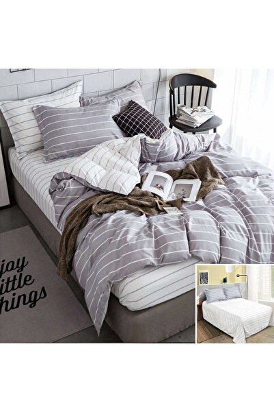 OEM Bed linen, 2 people, satin cotton, 4 pieces, with print, LSN4105