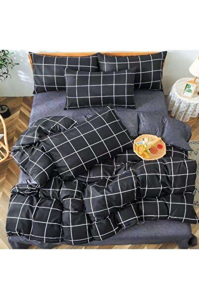 OEM Lenjerie de pat, 2 persoane, bumbac satinat, 4 piese, cu imprimeu, LSN4652