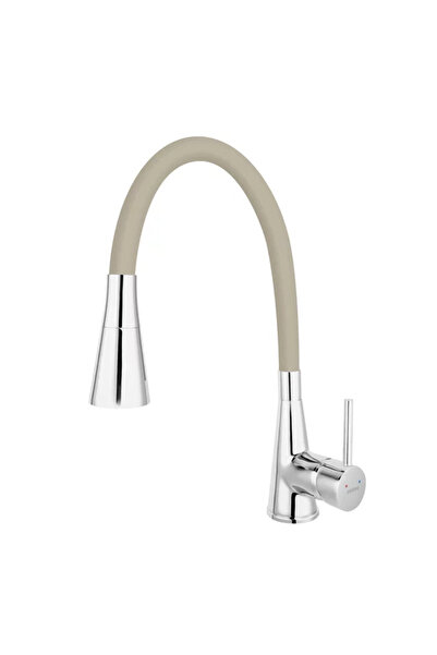 FERRO Baterie bucatarie cu pipa flexibila Zumba II bej